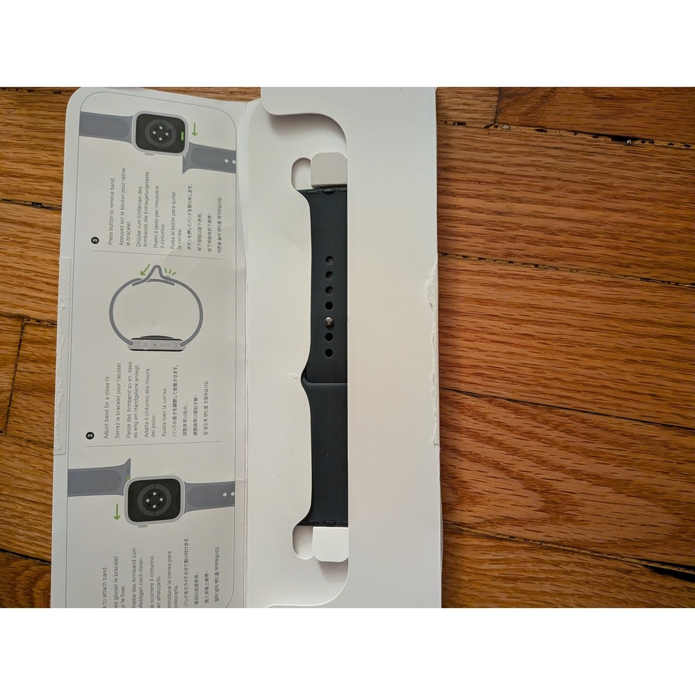 Apple Watch Sport Band Midnight Black Stainless Steel Pin Series 9 602-06216-B